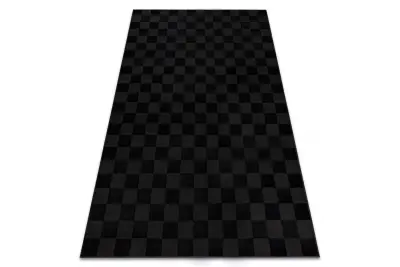 Preproga AURA EB112 črna / antracit - Šahovnica, strukturna, moderna 200x290 cm