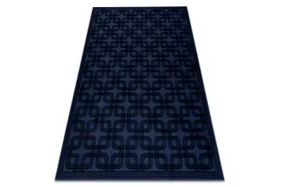 Preproga AURA J2556A temno modra - Geometrijska, strukturna, moderna 200x290 cm
