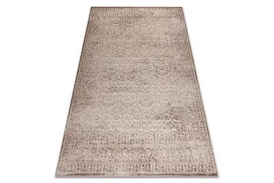 Preproga AURA J1361 bež - Okvir, ornament strukturna, moderna 180x270 cm