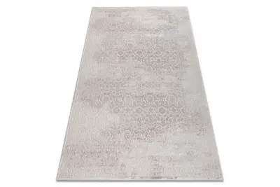 Preproga AURA J1361 kremna - Okvir, ornament strukturna, moderna 180x270 cm