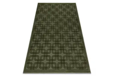 Preproga AURA J2556A zelena - Geometrijska, strukturna, moderna 160x220 cm