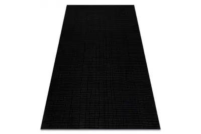 Preproga AURA J1852A črna / antracit - Linije, strukturna, moderna 160x220 cm