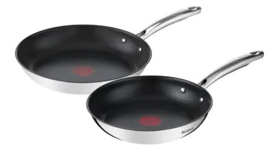 TEFAL G732S234 Komplet srebrno-črnih ponev