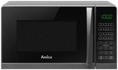 Samostoječa mikrovalovna pečica AMICA AMGF20E1S QuickStart ChildLock črna in srebrna