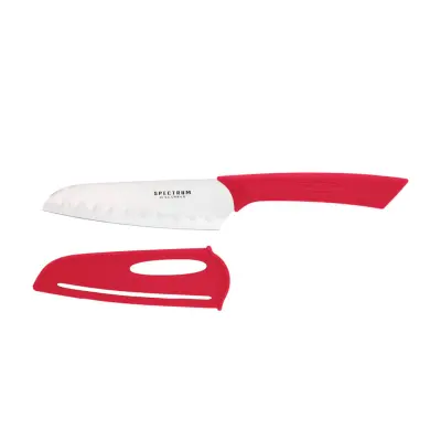 Kuharski nož Santoku Spectrum 12,5cm / rdeč / inox, PP