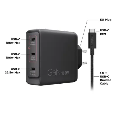 Polnilnik LENOVO Multi-port USB-C 100W GaN