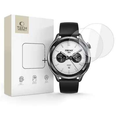 KALJENO STEKLO TECH-PROTECT ZA XIAOMI WATCH S4, 2 KOMADA ZAŠČITNIH STEKLEN