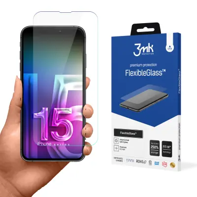 3MK FLEXIBLEGLASS KALJENO STEKLO ZA APPLE IPHONE 15 PRO MAX OJAČA
