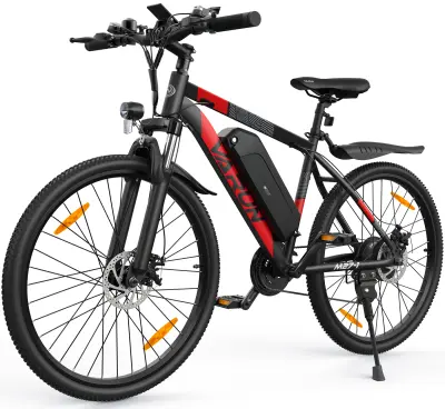 Električno gorsko kolo VARUN M27-1, 27,5", 21 prestav, rdeče