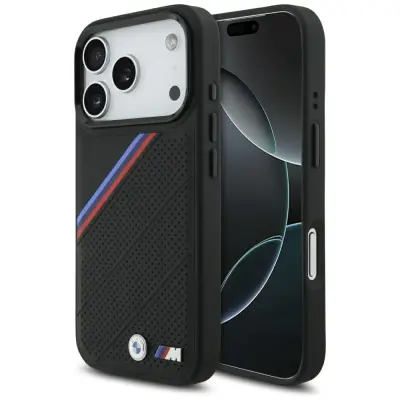 BMW M TRIKOLORNI KOVINSKI OVITEK MAGSAFE ZA IPHONE 17 PRO Z LOGOM