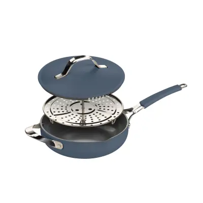 Ponev za kuhanje na pari, sotiranje in cvrtje Rosmarino Chef’s Choice All-in-One, 28 cm – modra
