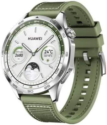 Poškodovan - HUAWEI WATCH GT 4 46 mm zelena/srebrna ura