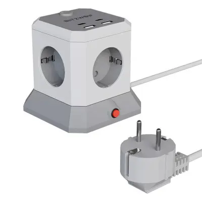 BLITZWOLF BW-EC1 PODALJŠEVALNI KABEL 4XAC 2XUSB-A 2XUSB-C ZA PRIPOMOČKE