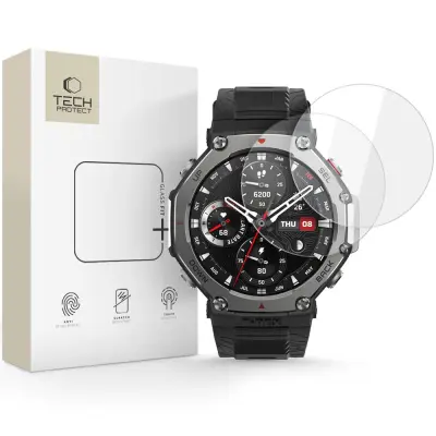 TECH-PROTECT KALJENO STEKLO GLASS FIT+ 2-KOMPLET ZA AMAZFIT T-REX 3 PRO 48 MM