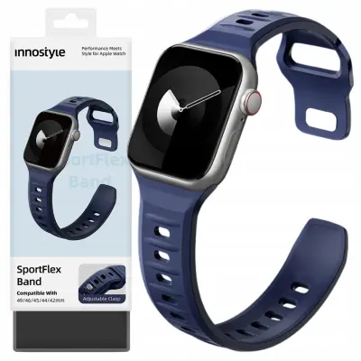 SILIKONSKI PASČEK ZA PAMETNO URO INNOSTYLE 42 44 45 46 49 MM TEMNO MODRA