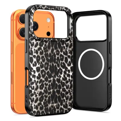 OVITEK TECH-PROTECT LAMANO MAGSAFE ZA IPHONE 17 PRO MAX Z LEOPARDJIM VISOKIM RDEČIM TELEFONOM