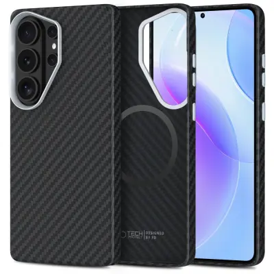 ZAŠČITNO OVITEK TECH-PROTECT ION CARBON MAGSAFE ZA GALAXY S26 ULTRA, ČRNEGA RAZLIČJA