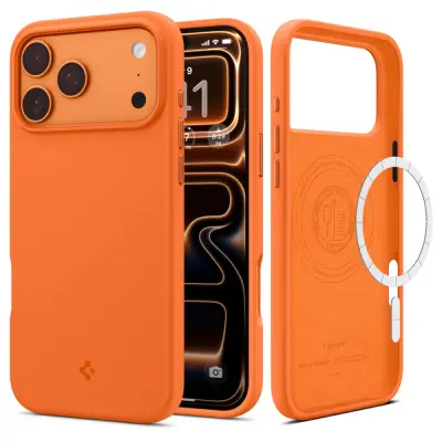 SILIKONSKI OVITEK SPIGEN FIT MAGSAFE ZA IPHONE 17 PRO MAX, KOZMOSKO ORANŽEN, ZAŠČITA