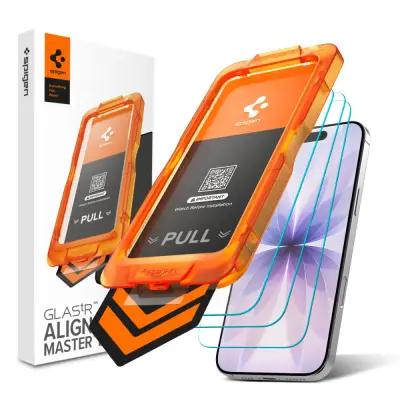 SPIGEN KALJENO STEKLO GLAS.TR SLIM PAKET 3 ETUI ZA IPHONE 17, POPOLNO PRILEGAJOČE