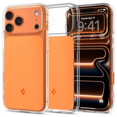 OVITEK SPIGEN ULTRA HYBRID T MAGSAFE ZA IPHONE 17 PRO MAX, SIJOČ, ORANŽEN