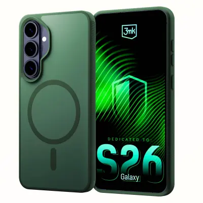 3MK OVITEK ZA SAMSUNG GALAXY S26 DIMLJEN OVITEK ZELEN MAGNETNI ZAŠČITNI OVITEK