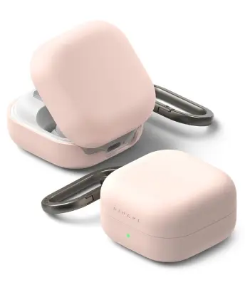 SILIKONSKI OVITEK RINGKE ZA SAMSUNG GALAXY BUDS 4 4 PRO ROZA PEŠČENO ZAPRTO