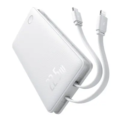 BASEUS POWERBANK 10000MAH Z VGRAJENIM USB-C LIGHTNING KABLOM 22,5 W ZA IOS