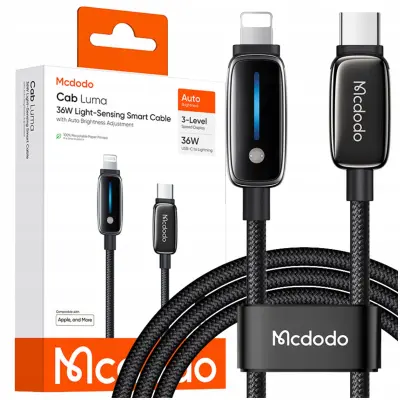 POLNILNI KABEL MCDODO USB-C ZA IPHONE LIGHTNING FAST CHARGING 1M LED