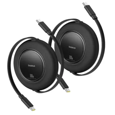BASEUS KABEL USB-C 100W NA USB-C 2M, 2 KOS ZA LIGHTNING ZA IPHONE