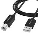 WOZINSKY KABEL USB-B NA USB-A 480 MB/S ZA TISKALNIK IN SKENER 1 M ČRNEGA OBLIKOVALCA