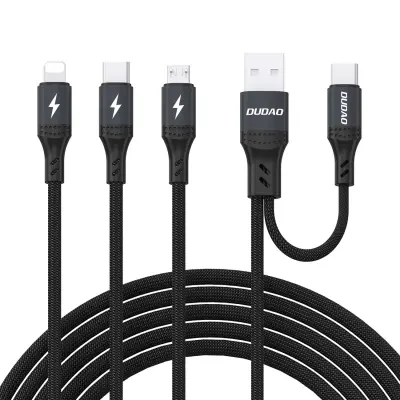 DUDAO USB-A USB-C NA LIGHTNING MICROUSB 66W POLNILNI ADAPTERSKI KABEL