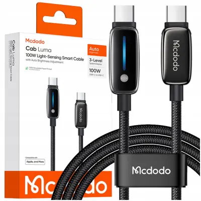 MCDODO POLNILNI KABEL USB-C ZA HITRO POLNJENJE ZA IPHONE USB TIPA C 1M 100W