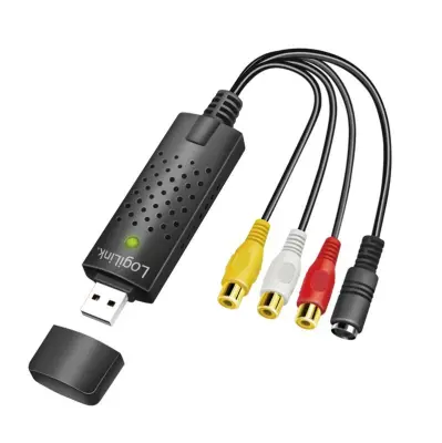 ADAPTADOR DE ÁUDIO E VÍDEO LOGILINK GRABBER PARA PC COM WINDOWS 11, USB 2.0 E VÍDEO.