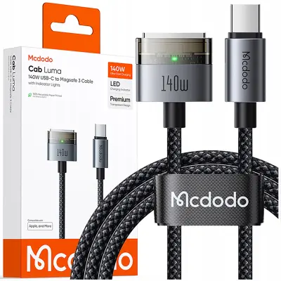 MCDODO MACBOOK AIR PRO USB-C MAGSAFE 3 140W POLNILNI NAPAJALNI KABEL 2M