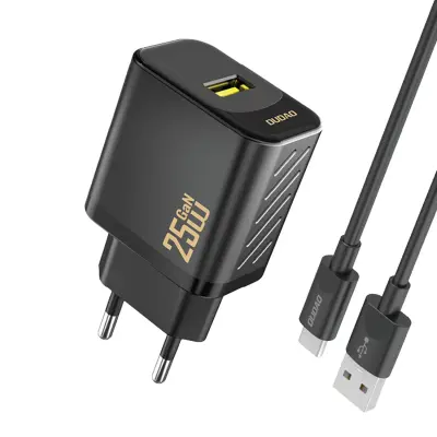 DUDAO A27STEU 25W GAN POLNILEC S KABLOM ZA IPHONE 12 13 14 BELA