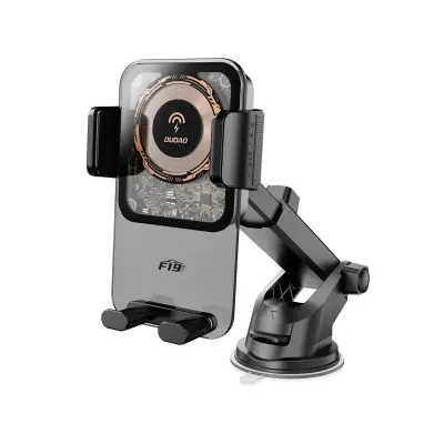 DUDAO F19 AVTO DRSALNIK Z 15W INDUKTIVNIM POLNILNIKOM ZA PAMETNE TELEFONE, BELA