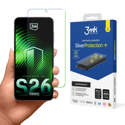 3MK SILVERPROTECTION+ ZAŠČITA ZASLONA ZA SAMSUNG GALAXY S26 S FOLIJO ZA ZASEBNOST