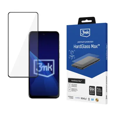 3MK KALJENO STEKLO HARDGLASS MAX ZA MOTOROLA MOTO G55 5G, ZAŠČITNO PROTI TRKOM