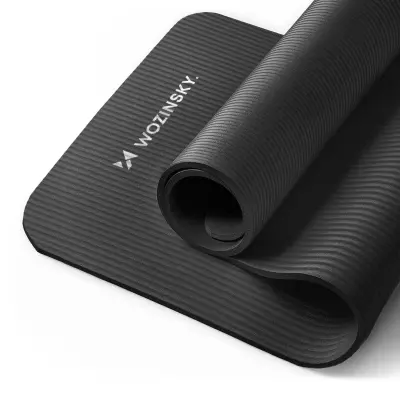 WOZINSKY VADBA BLAZINA 181 X 63 X 0,9 CM ČRNE OBLIKE ZA FITNES IN GIMNASTIKO