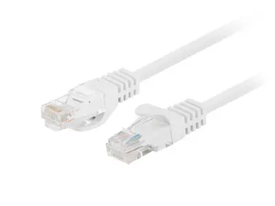 CABO DE REDE LANBERG UTP PARA SWITCH, ROTEADOR E MODEM, CAT6 025M, PACOTE COM 10 UNIDADES, BRANCO.