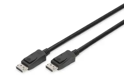 CABO DISPLAYPORT DIGITUS PARA MONITOR DE PC 8K 30HZ UHD DE 5 METROS COM TRAVA