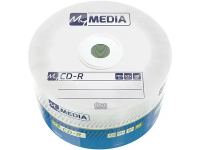 CD MY MEDIA CD-R PARA PC, LAPTOP, COMPUTADOR, 700MB, GRAVAÇÃO RÁPIDA, EMBALAGEM COM 50 UNIDADES