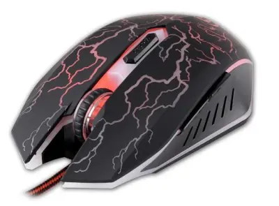 MOUSE COM FIO REBELTEC PARA COMPUTADOR, LAPTOP, JOGOS, ÓPTICO, USB, DIABLO