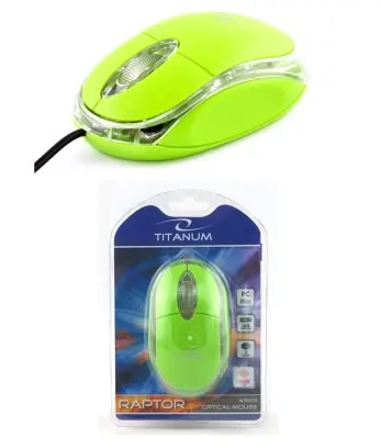 MOUSE COM FIO TITANUM 3D RAPTOR TM102G USB ÓPTICO PARA PC E LAPTOP
