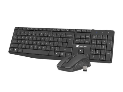 CONJUNTO DE TECLADO E MOUSE SEM FIO NATEC PARA COMPUTADOR/LAPTOP US SQUID
