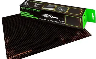 MOUSE PAD GAMER ESPERANZA FLAME MINI PARA PC/LAPTOP ANTIDERRAPANTE