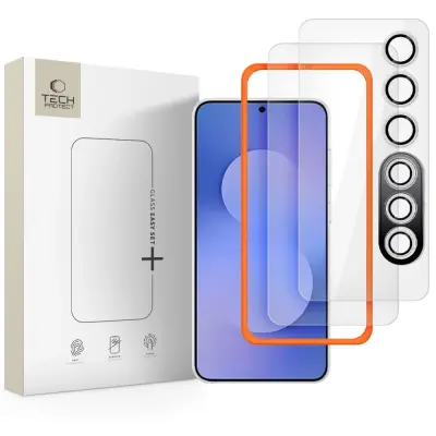 TECH-PROTECT KALJENO STEKLO EASY SET+ 3-PAKET ZA SAMSUNG GALAXY S25 FE