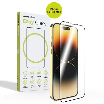 PELÍCULA DE VIDRO TEMPERADO MOBILE ORIGIN EASYGLASS PARA IPHONE 14 PRO MAX FULL