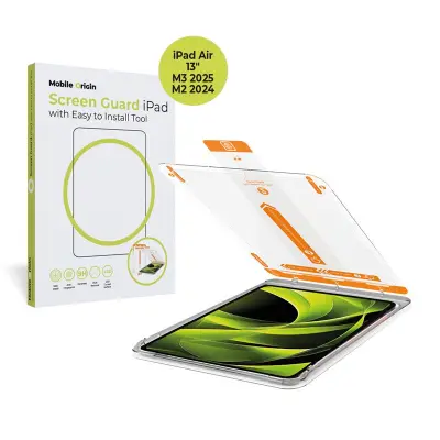 PELÍCULA PROTETORA DE TELA MOBILE ORIGIN COM FÁCIL APLICAÇÃO PARA IPAD AIR 13 M2 2024 M3 2025