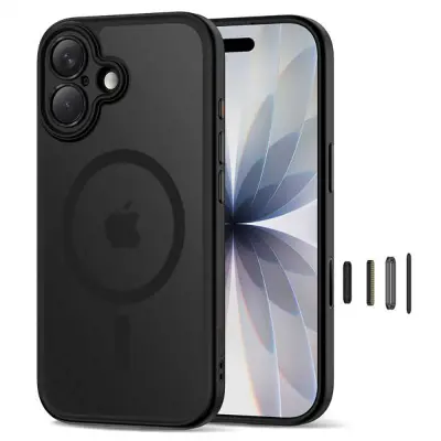 TECH-PROTECT MAGPEAK ZA MAGSAFE OVITEK ZA IPHONE 17 PRO MAT ČRN ZAŠČITNI
